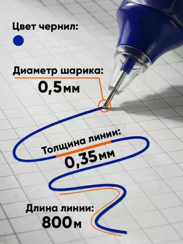 Набор ручек-роллеров ErichKrause Balance Stick, 3 штуки, узел 0.5 мм, синий
