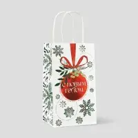 Пакет подарочный новогодний крафтовый «С Новым годом», 12 х 21 х 9 см Пакет подарочный новогодний крафтовый «С Новым годом», 12 х 21 х 9 см