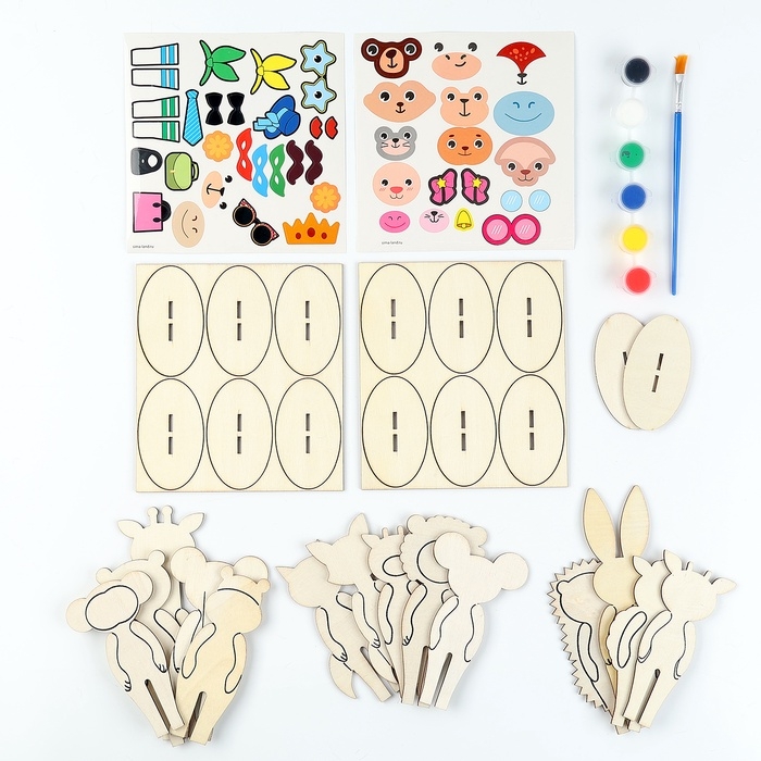 Роспись по дереву  Роспись по дереву "Творческие зверята"