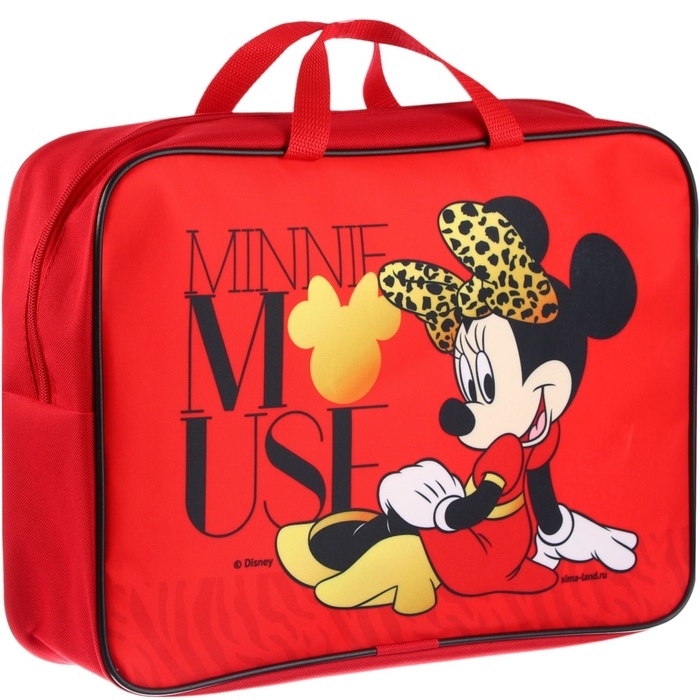 Папка с ручками А4, 35х27 см, текстиль, Минни Маус Папка с ручками А4, 35х27 см, текстиль, Минни Маус