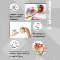 Карандаши 12 цветов, ErichKrause, пластик, шестигранные, 2.6 мм грифель, картонная упаковка, европодвес