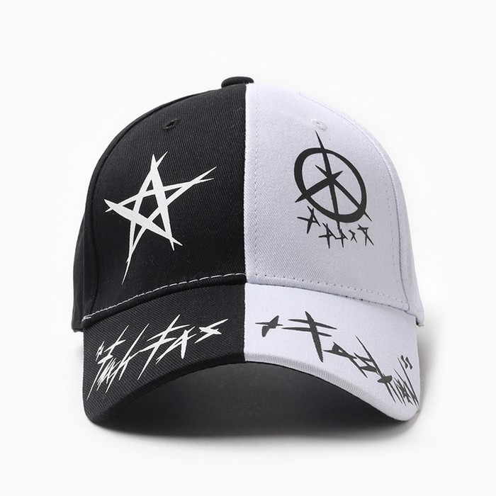 Кепка MINAKU, цвет чёрно-белый, размер 56-58 Кепка MINAKU, цвет чёрно-белый, размер 56-58