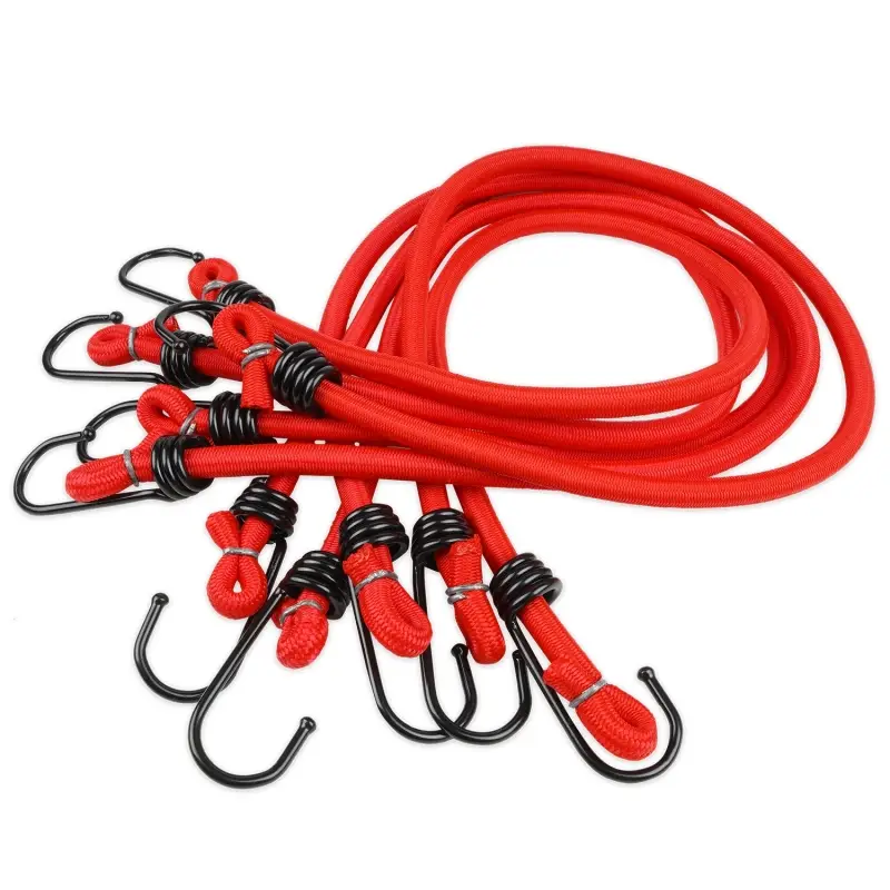 Резинка крепления груза 60 см х 8 мм, 5 шт (метал.крючки) AVS TL-07