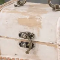 Шкатулка для украшений &laquo;Сундучок. Состаренная белая&raquo;, дерево, 8.5&times;12&times;8.5 см