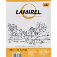 Пленка для ламинирования A4, 25 штук, глянцевая, 75 мкм, Lamirel