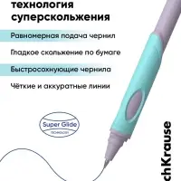 Набор ручек шариковых ErichKrause ErgoLine Grip Pastel, SuperGlide, 2 штуки, уз 0.5 мм, син