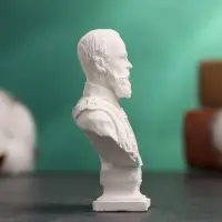 Бюст &laquo;Император Александр III&raquo;, фигурка гипс, белый, 4.5&times;2.5&times;6.5 см