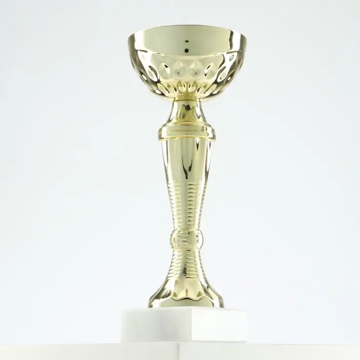 Кубок 150С, наградная фигура, золото, подставка камень, 17.3 см