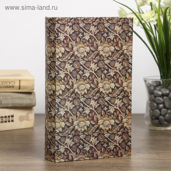 Сейф-книга дерево под шёлк Сейф-книга дерево под шёлк "Чертополох" 21х13х5 см