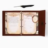 Родословная книга &laquo;Наш род&raquo;, с пером, 56 листов, коричневый, 35&times;25 см