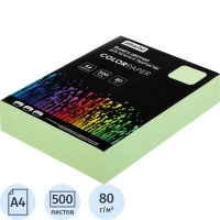Бумага цветная Attache (зеленый пастель), 80г, А4, 500 л