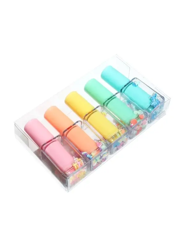 Набор маркеров-текстовыделителей Calligrata &laquo;Лак для ногтей&raquo;, 5 цветов, скошенный наконечник, узел 5 мм