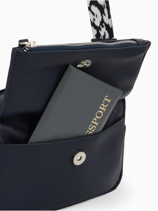 Сумка женская кросс-боди TEXTURA на молнии, 21&times;7&times;13 см, синяя