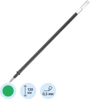 Стержень гелевый 139мм Attache зеленый 0,5мм