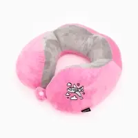 Подушка для путешествий бархатная формовая "Самолет", розовая Подушка для путешествий бархатная формовая "Самолет", розовая
