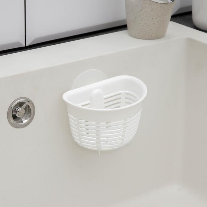 Держатель подвесной на присосках econova Helper, 10,3×8,4×7,1 см, цвет белый Держатель подвесной на присосках econova Helper, 10,3×8,4×7,1 см, цвет белый