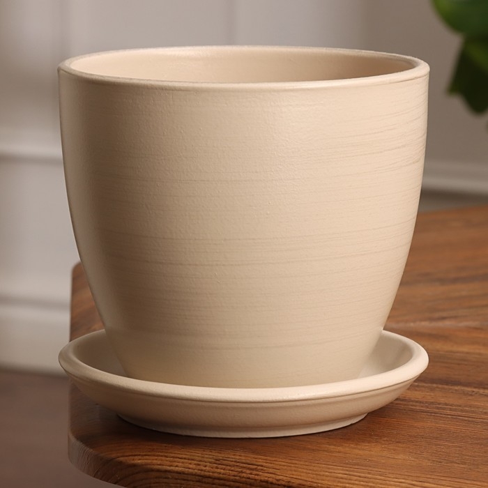 Горшок цветочный Горшок цветочный "Прато" серый серебро 1,4 л