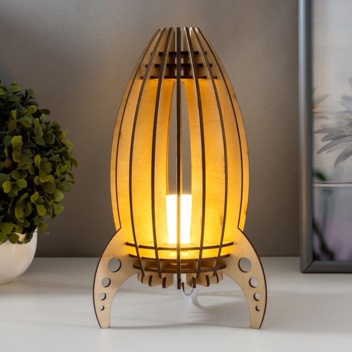 Ночник "Ракета"  LED 3вт 3000K USB 12х25 см RISALUX