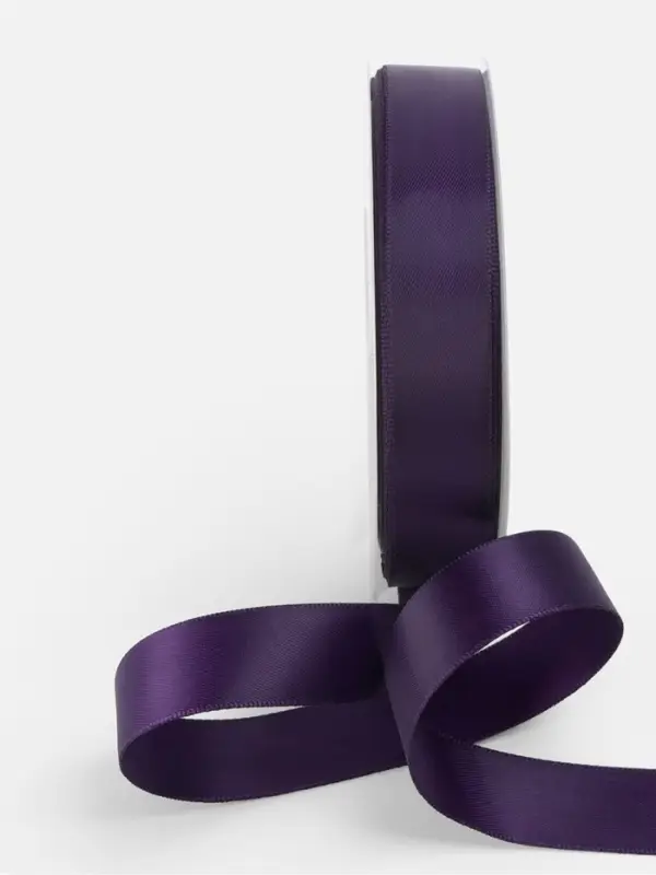Лента атласная TEIRA, двухсторонняя, 20 мм, 25&plusmn;1 м, фиолетовая №476