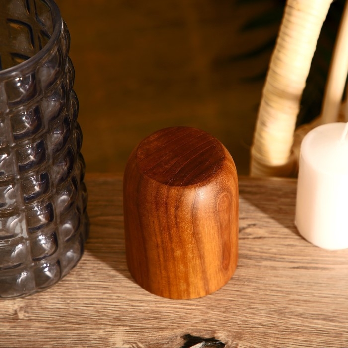 Стакан 8х8х10 см, тиковое дерево