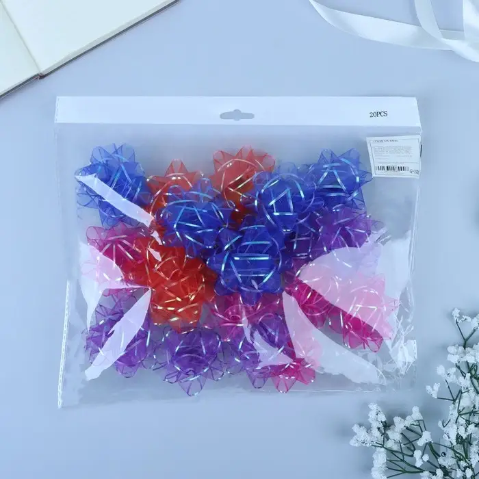 Бант - звезда №7.5 «Золотая полоса», МИКС