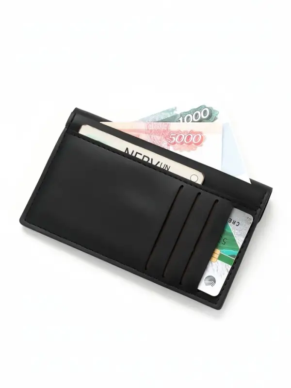 Картхолдер 13.5&times;0.7&times;8.5 см, черный