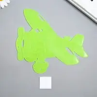 Наклейка интерьерная фосфорная «Самолёт», с клеевыми подушечками, 29.5×25 см, МИКС