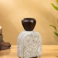 Подсвечник "Каменный факел" камень, дерево 8х5х15 см Подсвечник "Каменный факел" камень, дерево 8х5х15 см