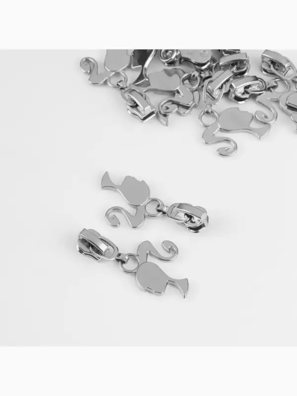 Бегунок для металлической молнии, №3, &laquo;Кукла&raquo;, 10 шт., цвет никель