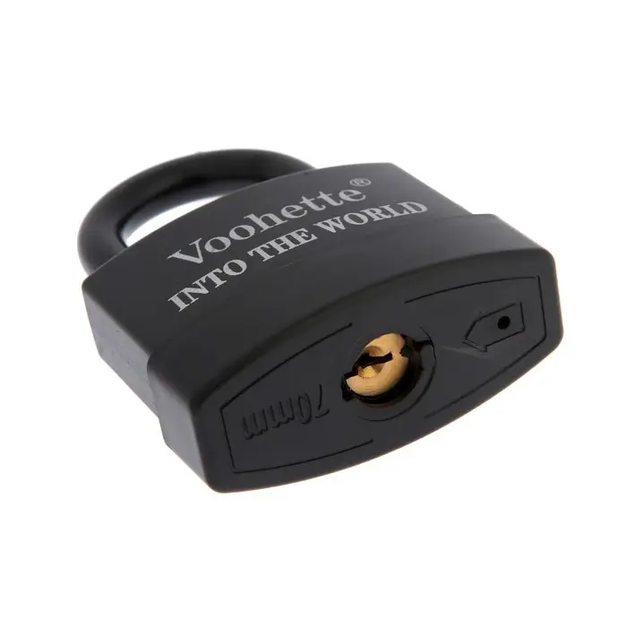 Замок навесной, 70 мм, медный цилиндр, влагозащищенный, короткая дужка, 3 ключа МИКС