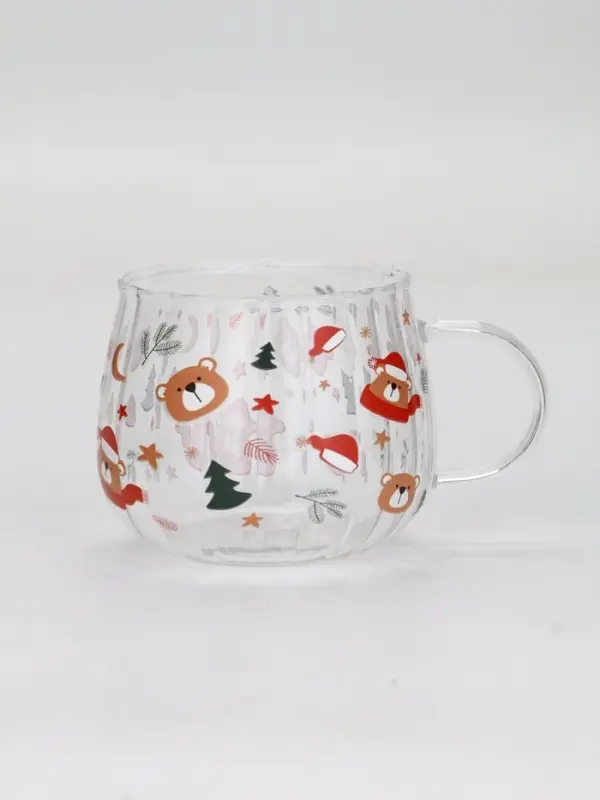 Кружка стеклянная «Мишки», 350 мл