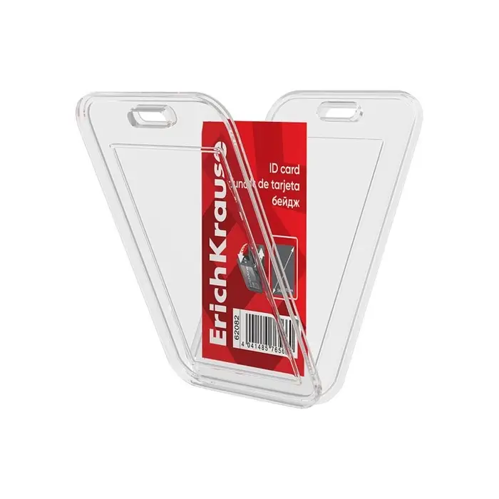 Бейдж вертикальный 54 х 85 мм, ErichKrause книжка, прозрачный корпус, текстильная лента, цвет микс Бейдж вертикальный 54 х 85 мм, ErichKrause книжка, прозрачный корпус, текстильная лента, цвет микс