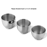 Кухонный миксер электрический с чашей и насадками КТ-4411