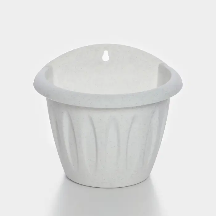 Кашпо настенное для цветов &laquo;Фелиция&raquo;, 1 л, d=16 см, мраморное