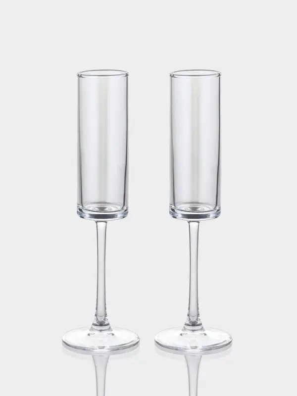 Набор бокалов для шампанского Just for you, 180 мл, 2 шт., 7×24 см, стекло, прозрачный