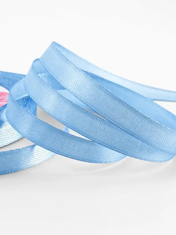Лента атласная, 10 мм, 23&plusmn;1 м, небесно-голубая №278