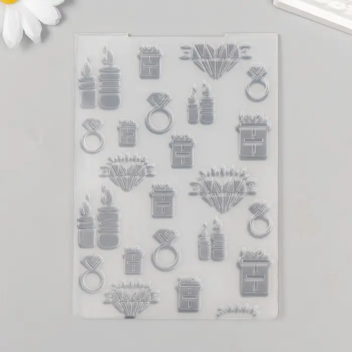 Трафарет для эмбосирования пластик Трафарет для эмбосирования пластик "Гламур" 14,5х10,5 см