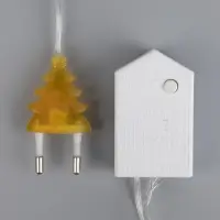 Гирлянда &laquo;Нить&raquo; 4 м с насадками &laquo;Шарик сетка&raquo;, IP20, прозрачная нить, 20 LED, свечение тёплое белое, 8 режимов, 220 В