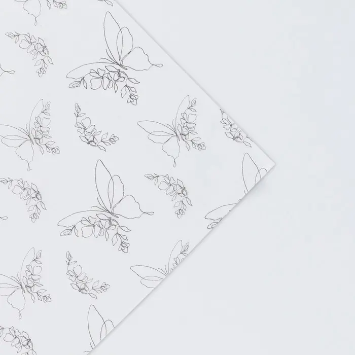Бумага упаковочная тишью «Бабочки», 50 х 70 см Бумага упаковочная тишью «Бабочки», 50 х 70 см