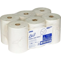 Полотенца бумажные д/дисп в рул KK Scott Slimroll 1с бел190м 6 рул/уп 6697