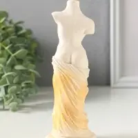 Фигурка гипс &laquo;Классика&raquo;, 15&times;5 см, белая с позолотой