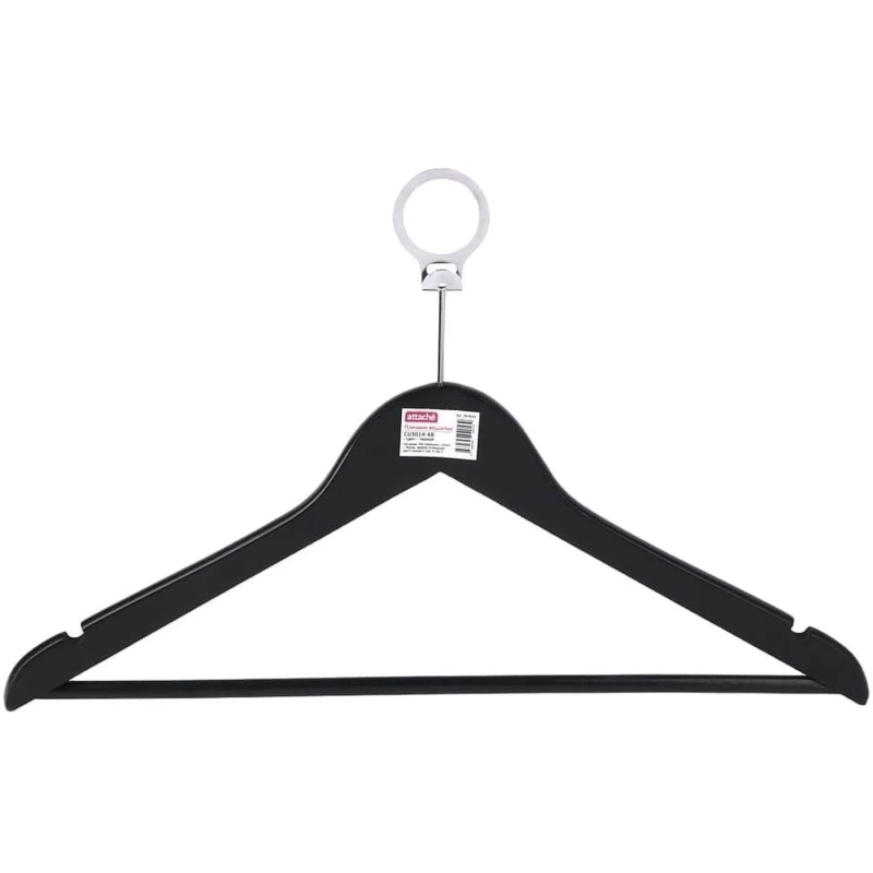 Вешалка-плечики WW_LH001-ANTI/CU3014-AB дерев,антив,кольцо,р50-52 черн