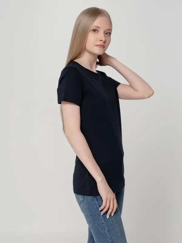 Футболка женская T-bolka Lady темно-синяя, размер S