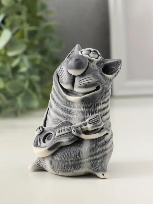 Сувенир Сувенир "Кот с гитарой" 9 см