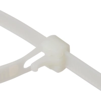 Хомут стяжка нейлоновая многораз Topfort 8х250 (7,2х250 мм) белый 100 шт/уп