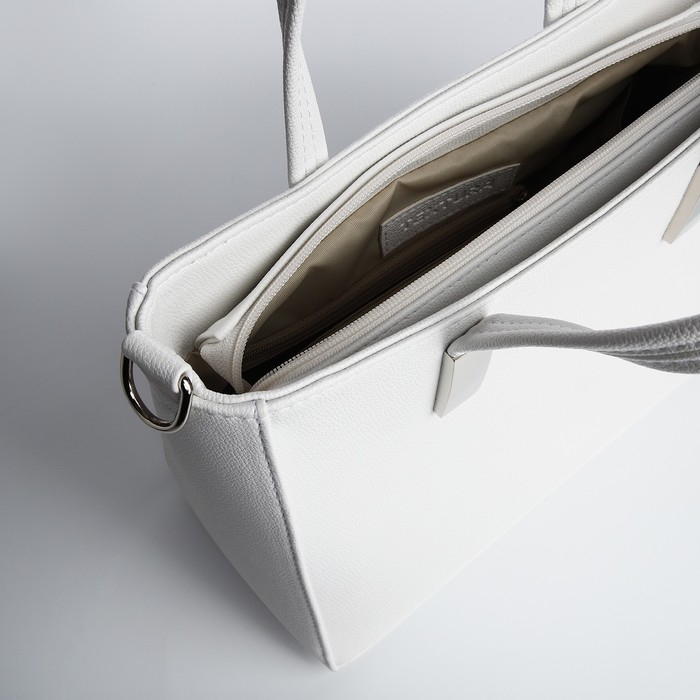 Сумка женская TEXTURA, тоут средний размер, цвет белый