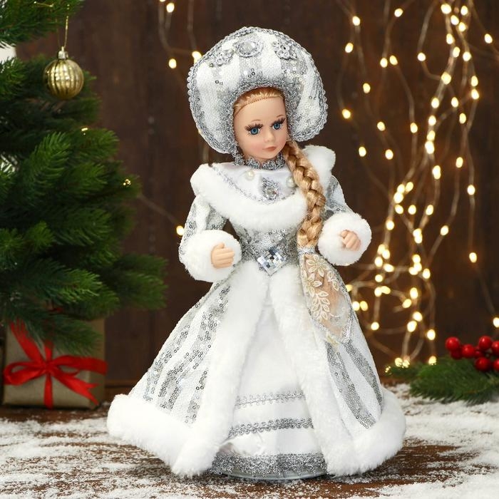 Снегурочка  Снегурочка "В белой шубке и кокошнике" 17х35 см, микс