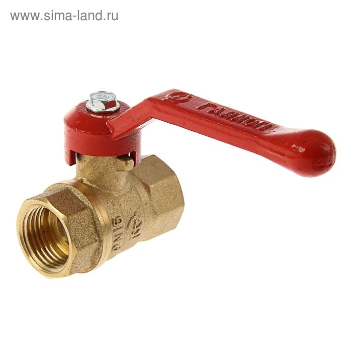 Кран шаровой Кран шаровой "ГАЛЛОП" DN-15 220, внутренняя/внутренняя резьба 1/2", ручка