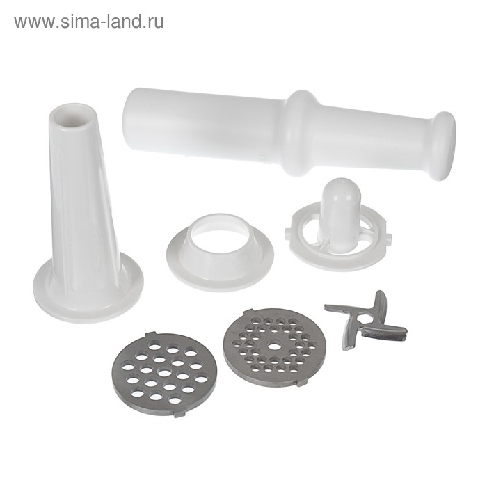 Мясорубка электрическая  Мясорубка электрическая "АКСИНЬЯ" КС-2000, 2000 Вт, реверс, 4 насадки, бело-красная