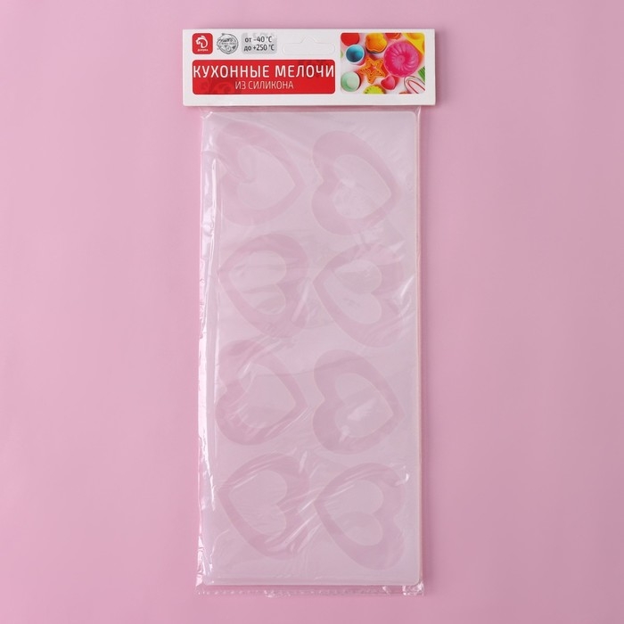 Форма для шоколада Доляна «Любовь», силикон, 8 ячеек, 24×11×0,3 см, цвет прозрачный Форма для шоколада Доляна «Любовь», силикон, 8 ячеек, 24×11×0,3 см, цвет прозрачный